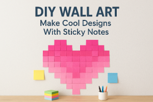 DIY Wall Art Ideas: Cool Designs With Sticky Notes for Creative Spaces ...