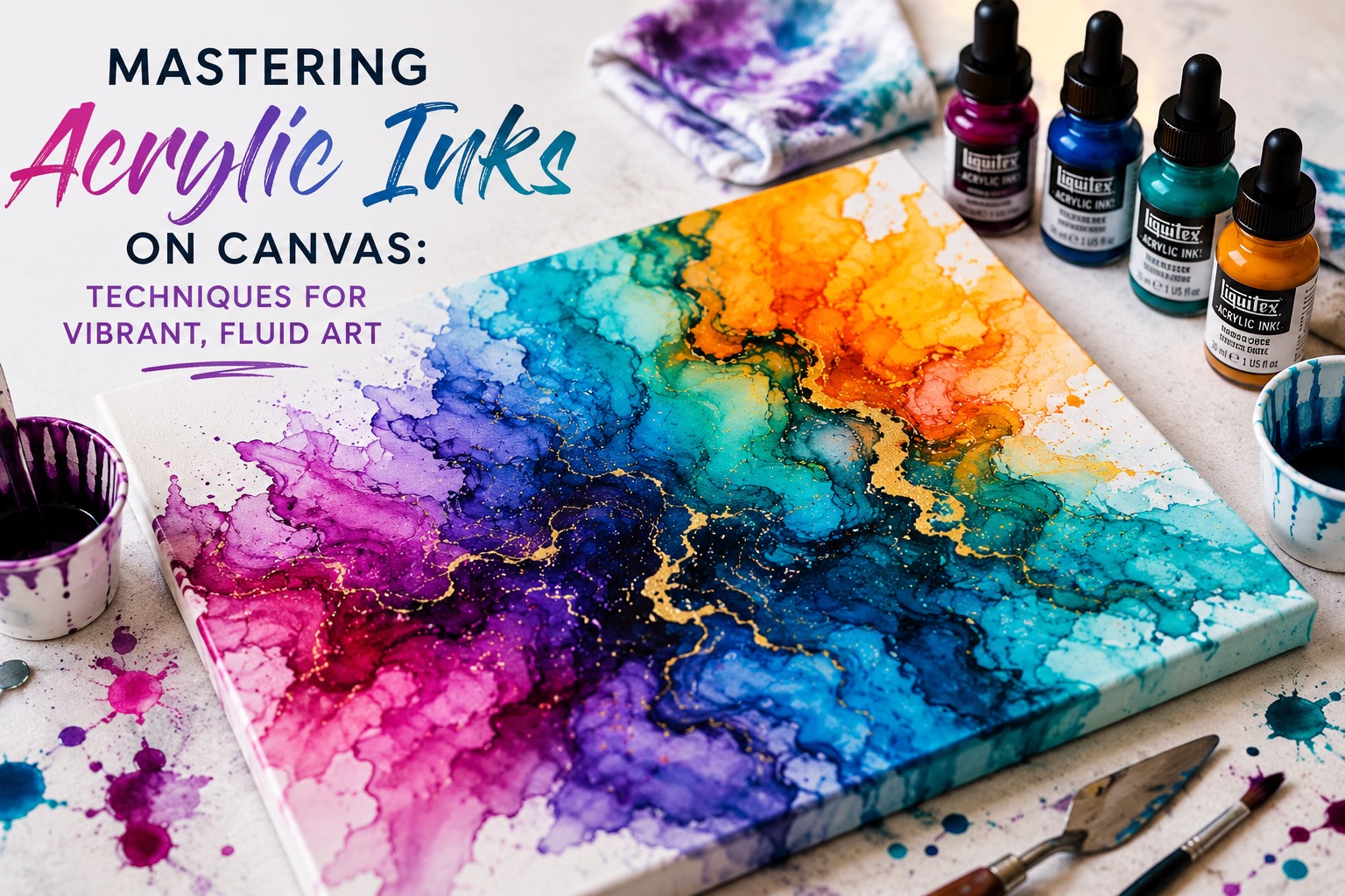 acrylic inks on canvas, acrylic ink techniques, fluid art, acrylic pouring, canvas painting, ink art techniques, vibrant acrylic art, abstract painting, acrylic ink tutorial, artist supplies, painting techniques, mixed media art, fluid painting, acrylic art guide, creative art ideas